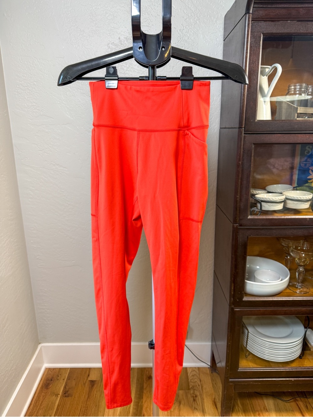 Girlfriend Collective High Rise Pocket Leggings Red Orange Size S